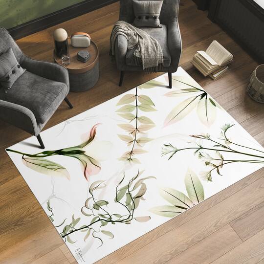 Empire Art Direct 5ft. x 7.5ft. Harmony of Existence I Tapis D'Art Flowers Area Rug
